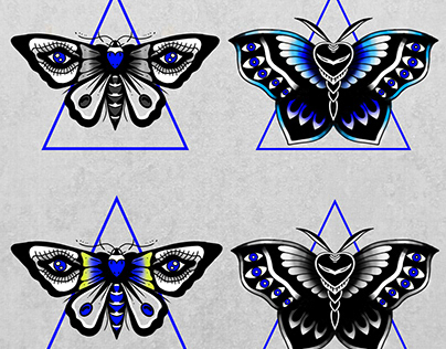 butterfly tattoo flash