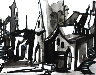 Quick Scene Sketches for Hunch Back of NotreDame