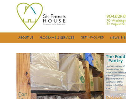 St. Francis House Website Design