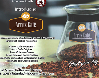 Arroz Cafe Introductory Ad layout