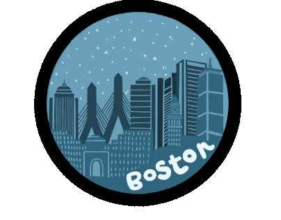 Snowy Skyline Boston GIF