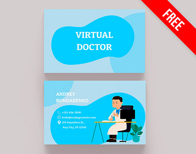 Doctor Business Card - free Google Docs Template