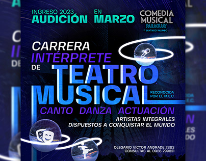 Flyer Design - Audición Teatro Musical