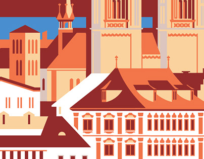 Project thumbnail - Silkscreen Zurich City Poster