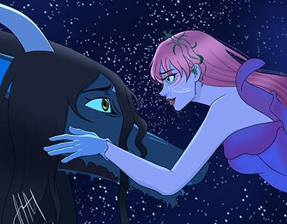 Иллюстрация по аниме "Красавица и дракон"
