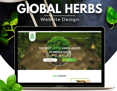 Herbs shop website design