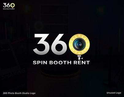 360 Photo Booth Logo Design, Booth Studio Logo, Visual