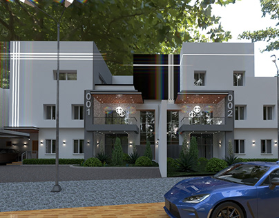 TWIN DUPLEX MIXED WITH A TERRACE BUILDING