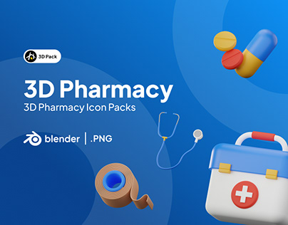 3D Icon Pharmacy Collection