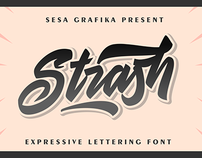 Project thumbnail - Strash - Expressive Lettering Typeface