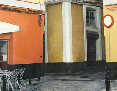 "Calle de Cádiz" 81x54 cm