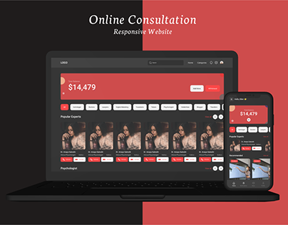 Online Consultation Responsive Website UIUX Design