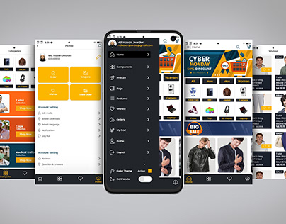 eCommerce Shop Web Template & Mobile App UI & UX Design