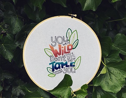 Sketches to Embroidered Hand Lettering