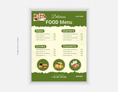 Creative restaurant food menu vector illustration