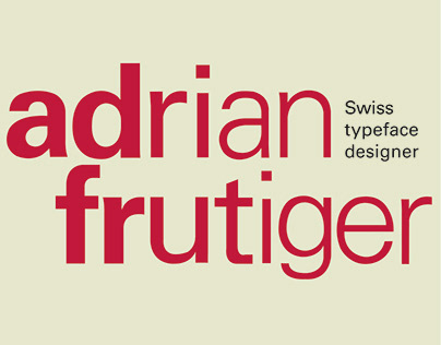 Adrian Frutiger- Univers // Brochure and poster design