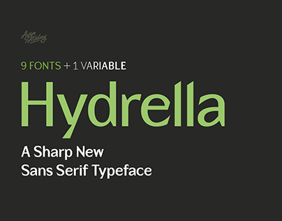 Hydrella | A Sharp New Sans Serif Typeface
