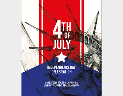 Illustrated 4th of July Flyer