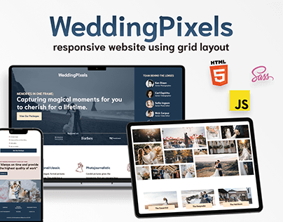 WeddingPixels Responsive Website Landing Page