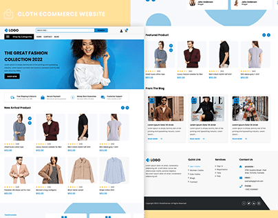 Cloth Ecommerce landing page