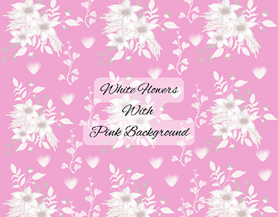 White Flowers With Pink Background