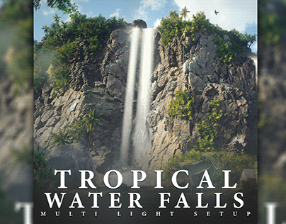 Project thumbnail - UE5 Tropical Waterfall Multilight Setup