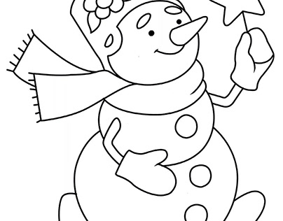 Dibujos para Colorear Muñeco de nieve