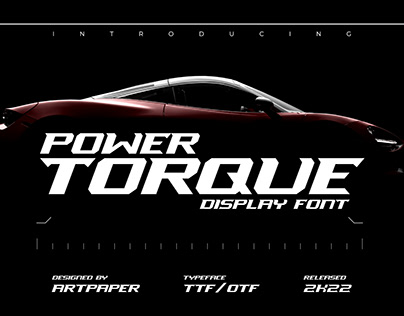 Power Torque Sport-Racing Display Font