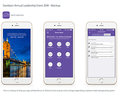 Davidson Annual Leadership Event Mobile App Design