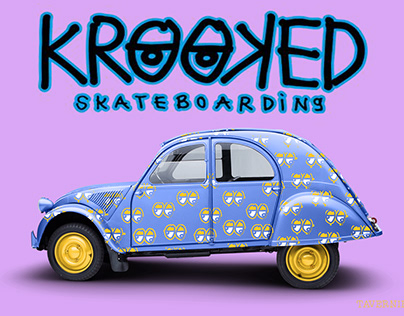 Voiture publicitaire - Krooked Skateboarding