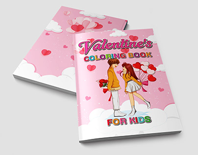 Valentine's Coloring Book Cover Design