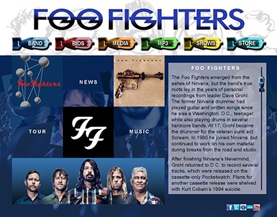 Foo Fighters Website Design