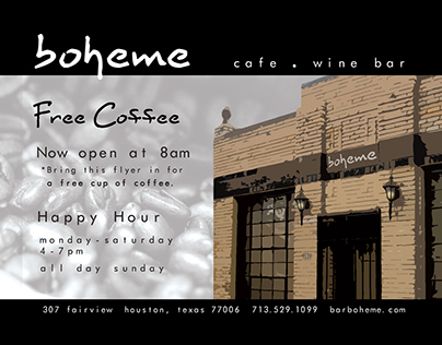 Boheme Cafe & Wine Bar Branding