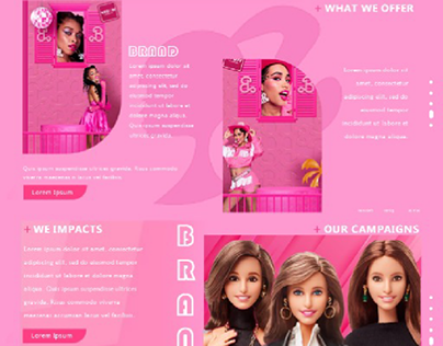 Barbie web landing page concept