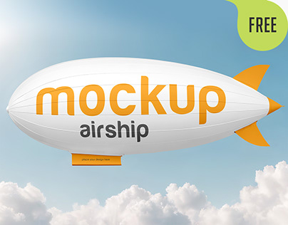 Free Airship Mockup. AI Generated