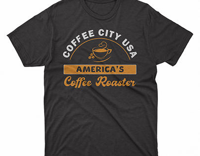 "COFFEE CITY USA AMERICA'S COFFEE" COFFEE T-SHIRT