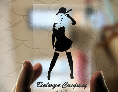 Burlesque Transparent Business Card