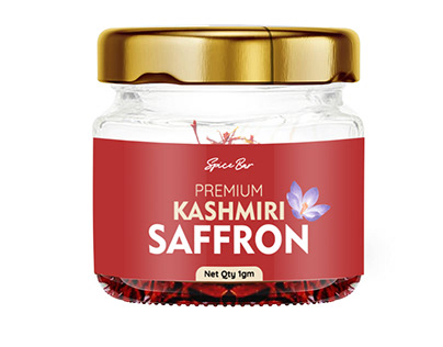 Kashmiri Saffron Jar Mockup