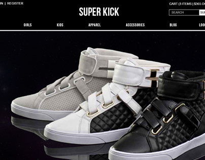 Super Kick website design