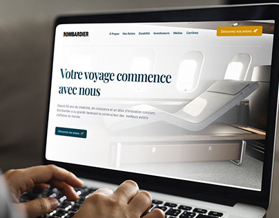 Redesign Page Acceuil Bombardier Website