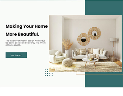Landing page design for Home Decore