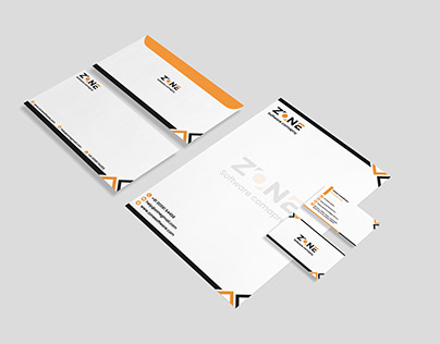 envolope, visiting card and letterhead design