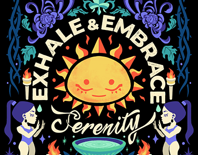 Exhale & Embrace Serenity | Poster Design by Melipedes
