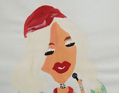 Amateur Caricature : Lady Gaga in Meat Dress
