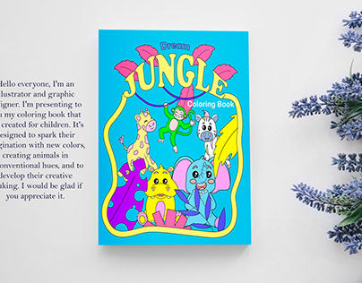 Childrens Coloring Book Dream Jungle