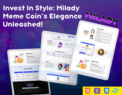 Milady Meme Coin HTML & Tailwind CSS Template