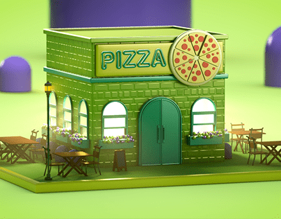 Miniature pizza place