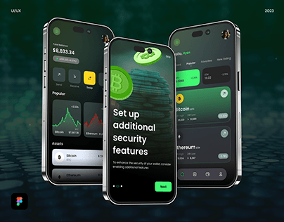 Crypto Wallet Finance Mobile app UI design