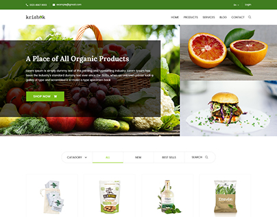 Krishok - Organic and Vegetable Products HTML5 Template