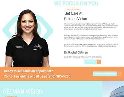Gelman Vision Website design